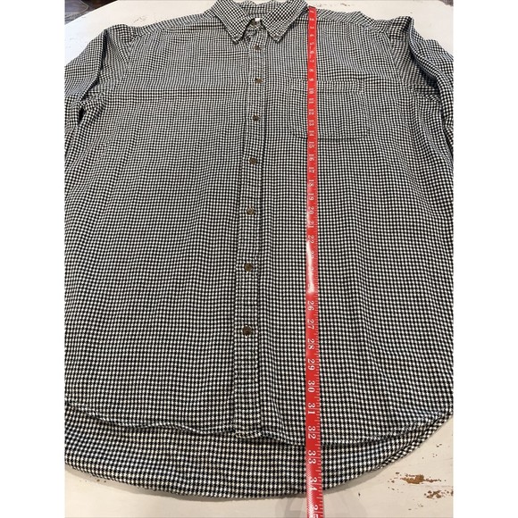 J.Crew Men Size LT Tall Oxford Cotton Long Sleeve Casual Shirt Sharks Tooth L - Picture 4 of 12